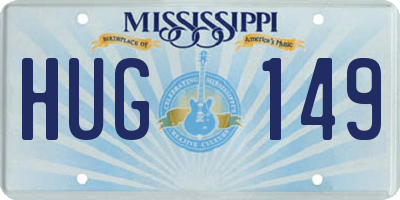 MS license plate HUG149