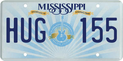 MS license plate HUG155