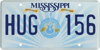 MS license plate HUG156
