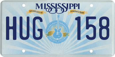 MS license plate HUG158
