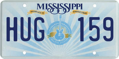 MS license plate HUG159