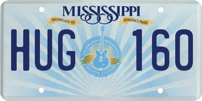 MS license plate HUG160