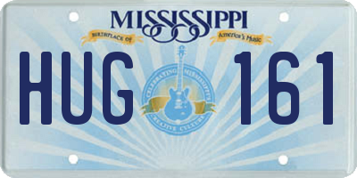 MS license plate HUG161