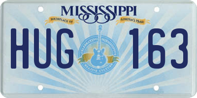 MS license plate HUG163