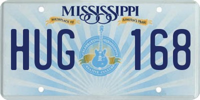 MS license plate HUG168