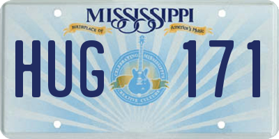 MS license plate HUG171