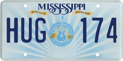 MS license plate HUG174