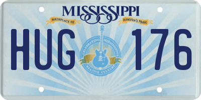 MS license plate HUG176