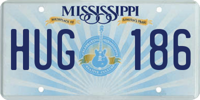 MS license plate HUG186