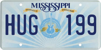 MS license plate HUG199