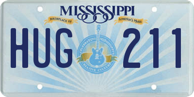 MS license plate HUG211