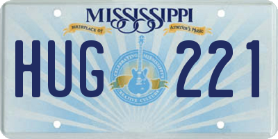 MS license plate HUG221