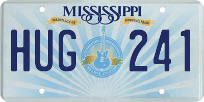 MS license plate HUG241