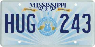MS license plate HUG243