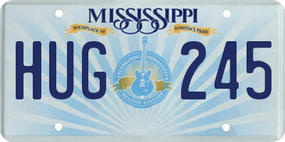 MS license plate HUG245