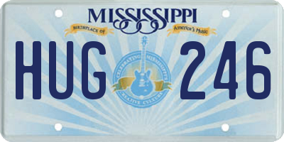 MS license plate HUG246