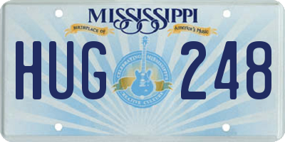 MS license plate HUG248