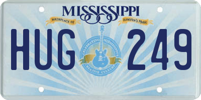 MS license plate HUG249