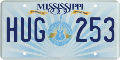 MS license plate HUG253