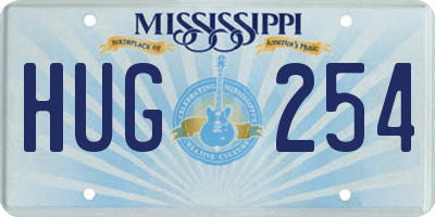MS license plate HUG254