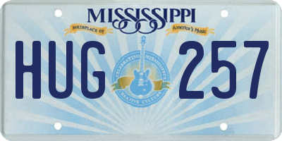 MS license plate HUG257