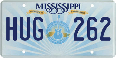 MS license plate HUG262