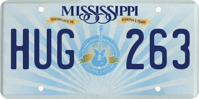 MS license plate HUG263