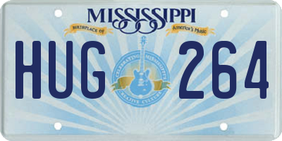 MS license plate HUG264