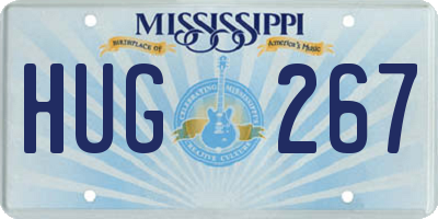 MS license plate HUG267