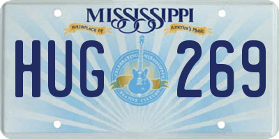 MS license plate HUG269