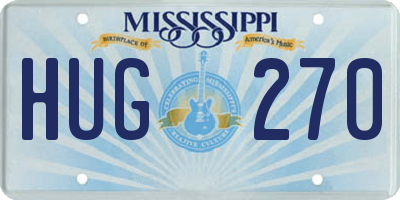 MS license plate HUG270