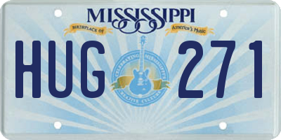 MS license plate HUG271