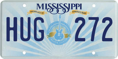 MS license plate HUG272