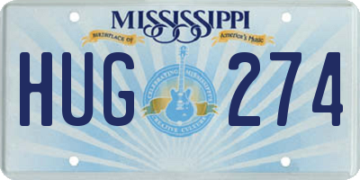 MS license plate HUG274