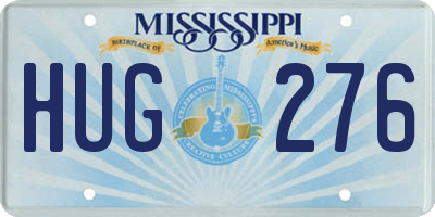 MS license plate HUG276