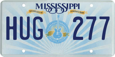 MS license plate HUG277
