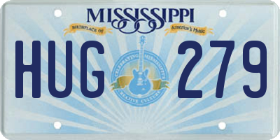 MS license plate HUG279