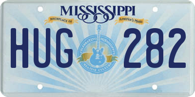 MS license plate HUG282