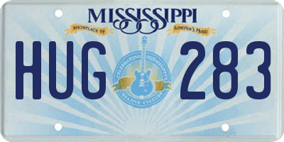 MS license plate HUG283