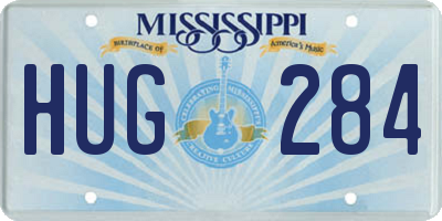 MS license plate HUG284