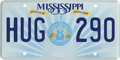MS license plate HUG290