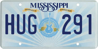 MS license plate HUG291