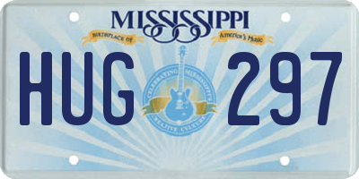 MS license plate HUG297