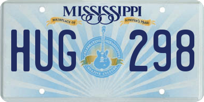 MS license plate HUG298