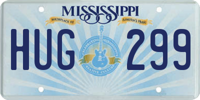 MS license plate HUG299