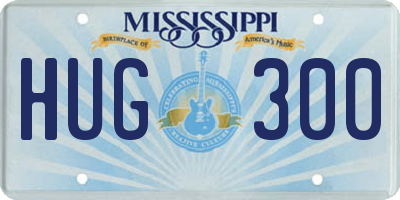 MS license plate HUG300