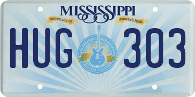 MS license plate HUG303