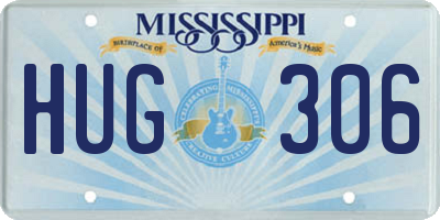 MS license plate HUG306