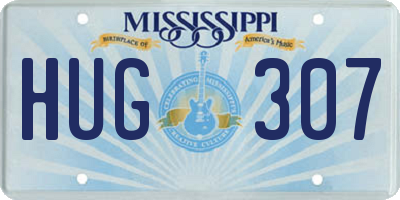 MS license plate HUG307