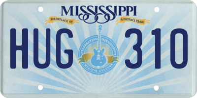 MS license plate HUG310